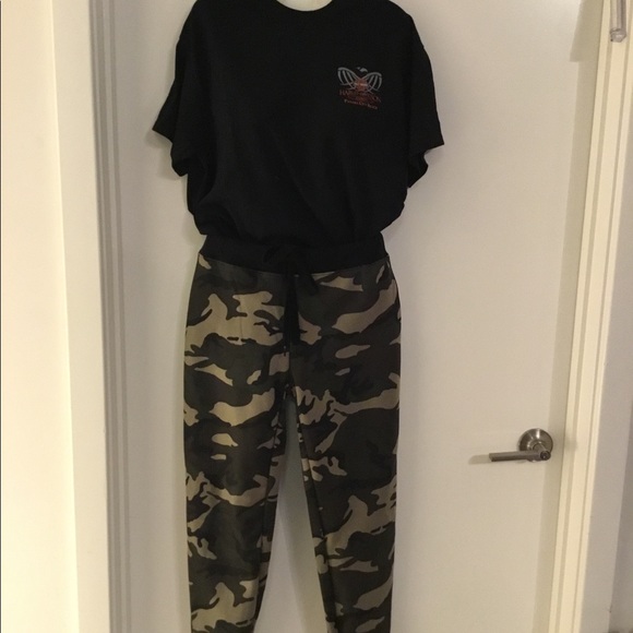 Blue Topic Green Camouflage Sweatpants Size Medium $25 - Picture 10 of 15